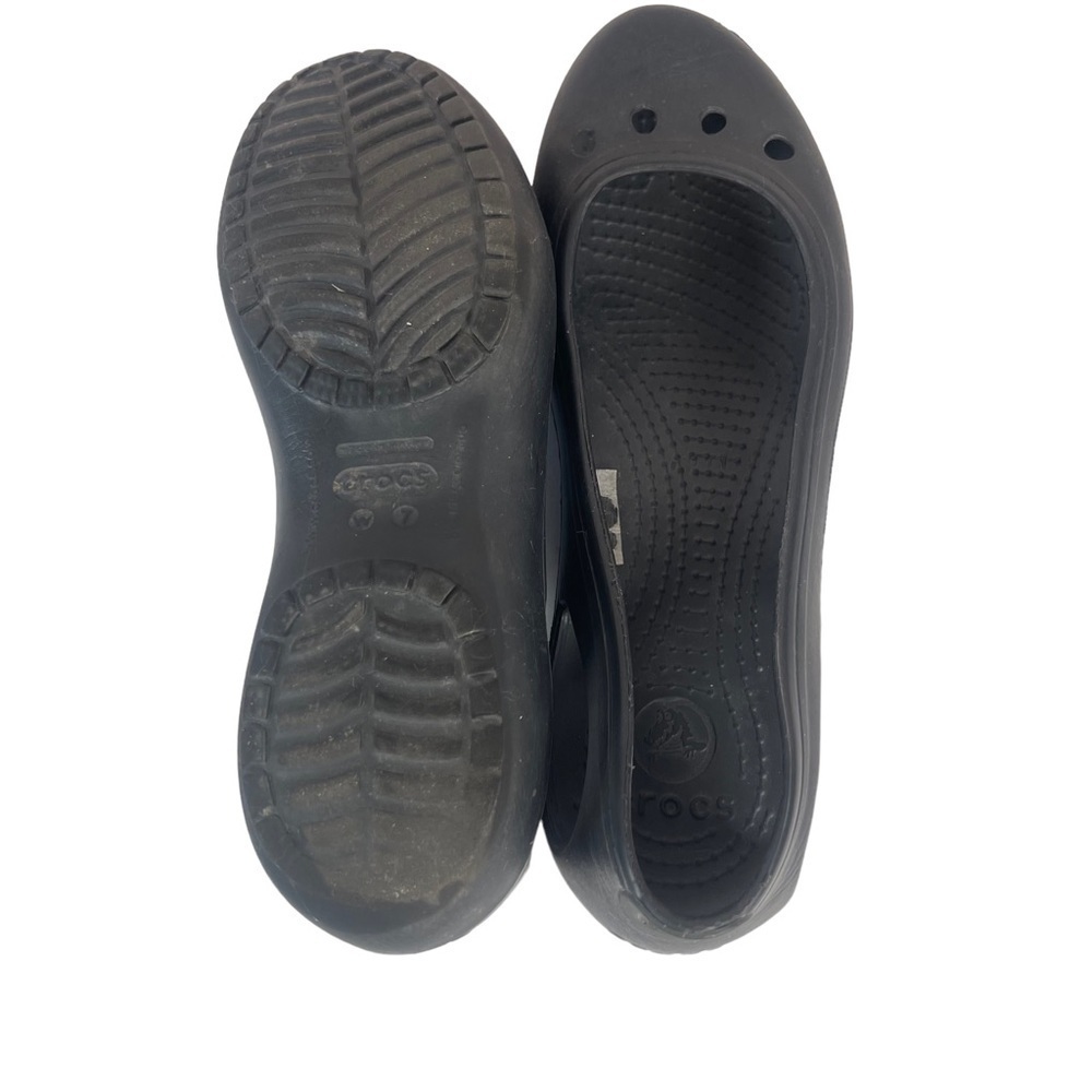 Crocs Kadee Malindi Black Ballet Flats Slip On Rubber Comfort Lightweight 7 - Picture 10 of 12